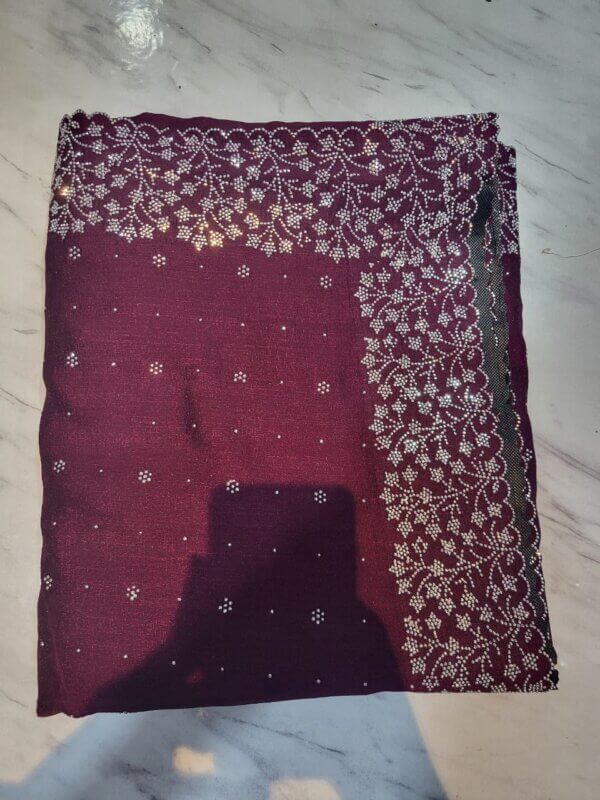 siroski work sarees vichitra blooming - Image 7