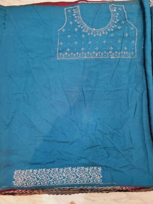 siroski work sarees vichitra blooming - Image 11