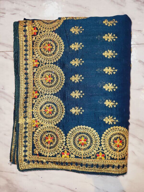 JA - 3 vichitra embrodariey work sarees - Image 9