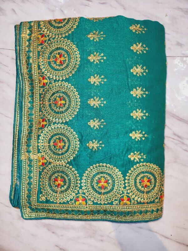 JA - 3 vichitra embrodariey work sarees - Image 5