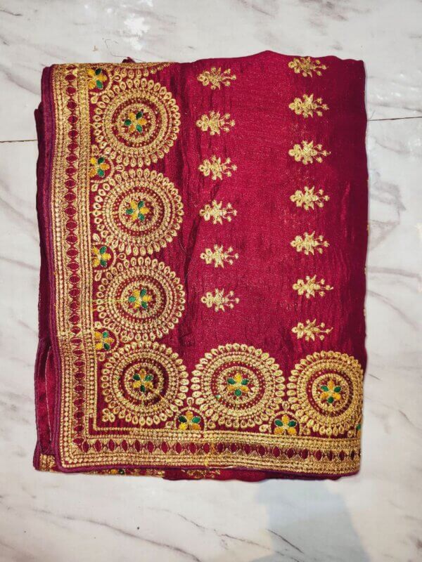 JA - 3 vichitra embrodariey work sarees - Image 3