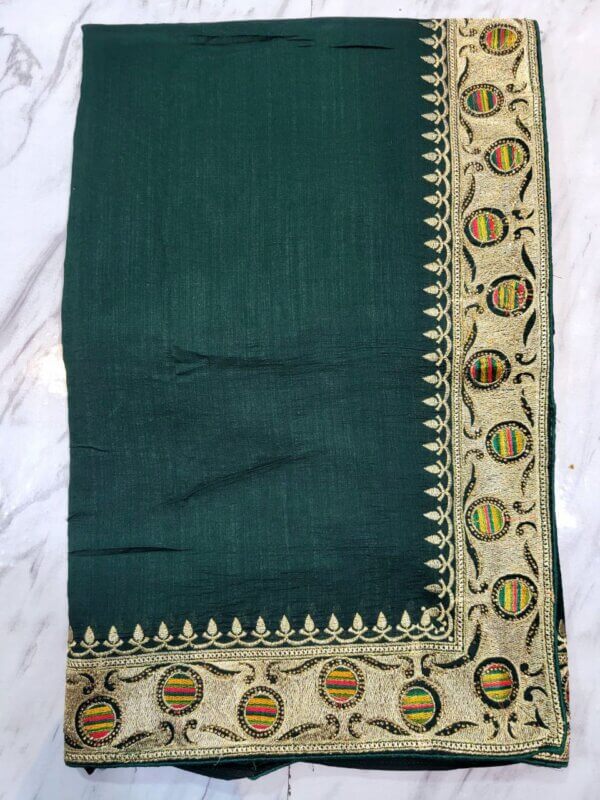 JF - 12 multi dhaga embrodairey work saree - Image 4